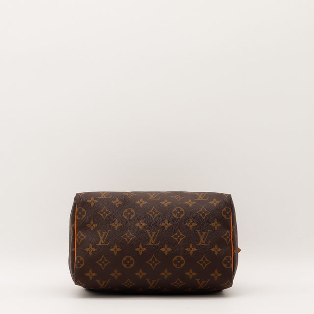 Détail des anses Louis Vuitton Speedy 25 cuir vachette occasion authentique — AMANA Vintage
