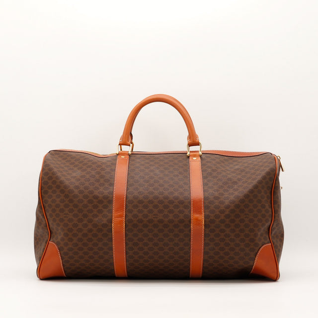 Céline Boston Macadam front view rear canvas Macadam brown pre-owned — AMANA Vintage