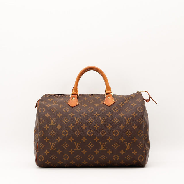 Sac Louis Vuitton Speedy 35 toile Monogram vue de face occasion authentique — AMANA Vintage