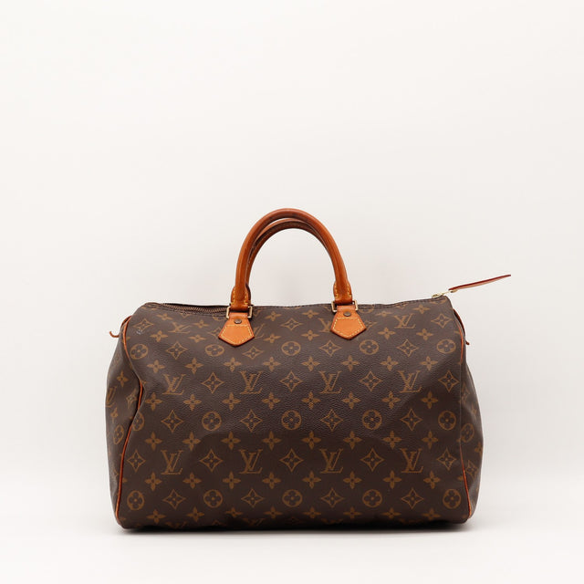 Sac Louis Vuitton Speedy 35 toile Monogram vue de face occasion authentique — AMANA Vintage
