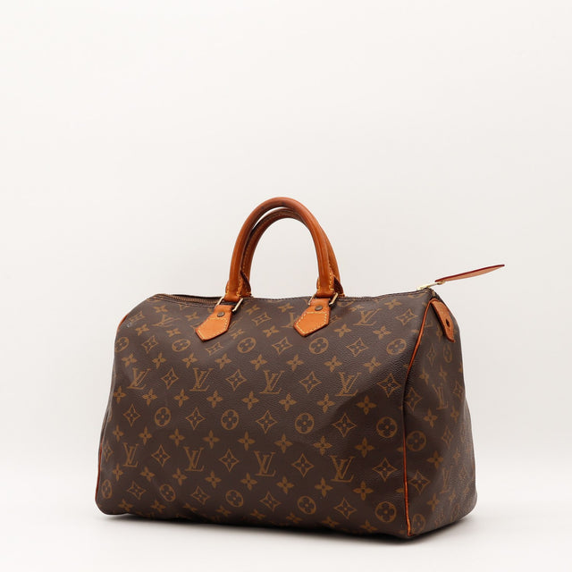 Sac Louis Vuitton Speedy 35 toile Monogram vue de dos occasion authentique — AMANA Vintage