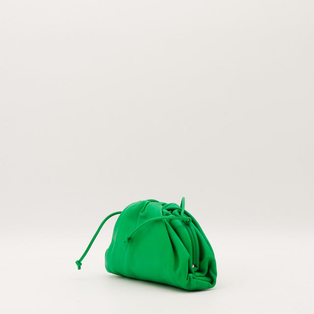 Intérieur du sac Bottega Veneta Mini Pouch vert occasion authentique — AMANA Vintage