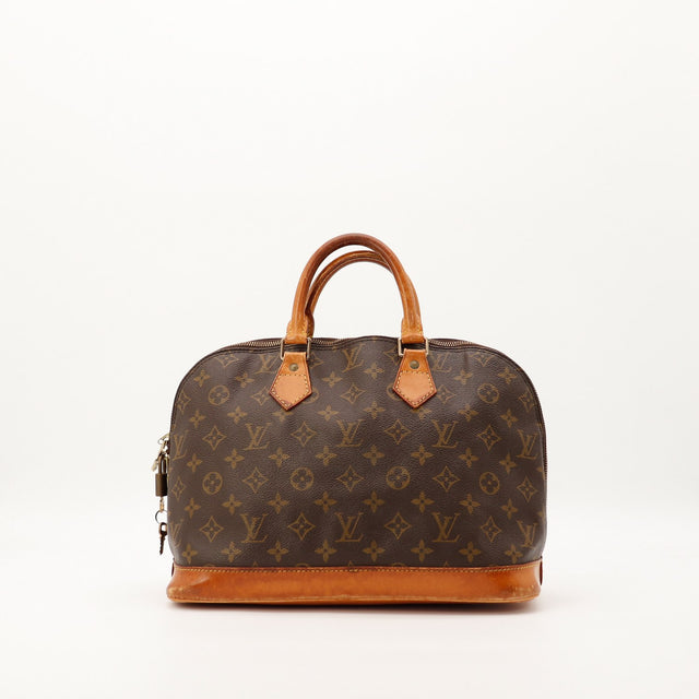 Louis Vuitton Alma PM vue de face angle gauche toile Monogram occasion — AMANA Vintage