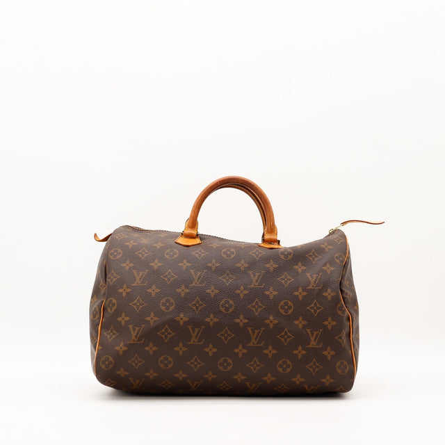 Sac Louis Vuitton Speedy 35 toile Monogramme vue de face occasion authentique — AMANA Vintage