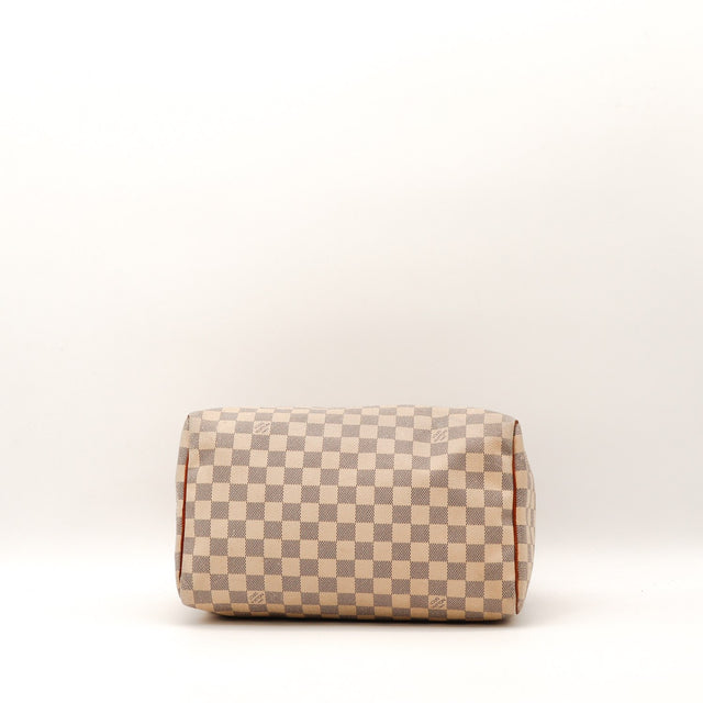 detail van voering van Louis Vuitton Speedy 30 Damier Azur — AMANA Vintage