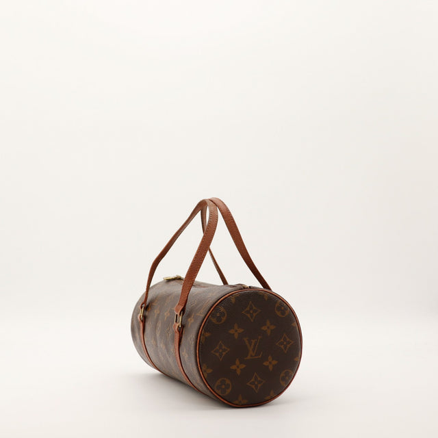 Louis Vuitton Papillon 26 vue de côté embout monogrammé occasion authentique — AMANA Vintage