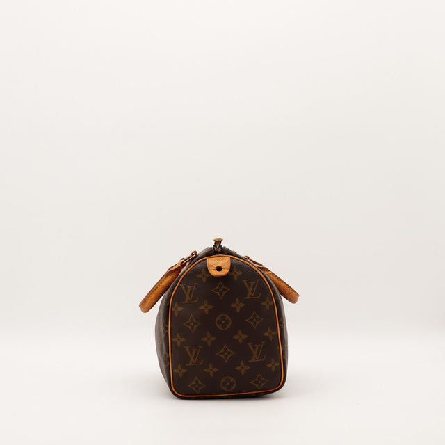 Louis Vuitton Speedy 25 linkerzijaanzicht Monogram-canvas tweedehands — AMANA Vintage