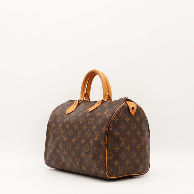 Vue de dos Louis Vuitton Speedy 30 Toile Monogramme occasion authentique — AMANA Vintage
