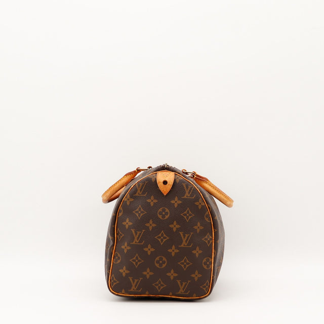 Vue de profil Louis Vuitton Speedy 30 Toile Monogramme occasion authentique — AMANA Vintage