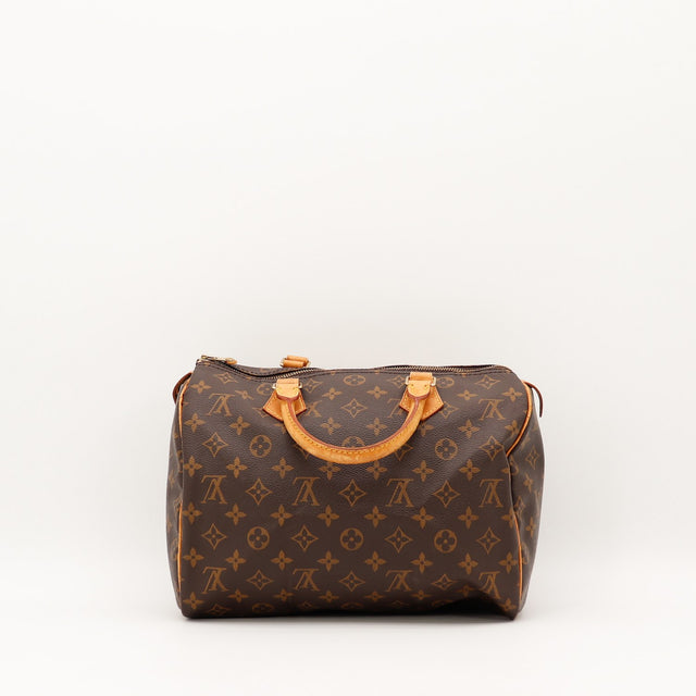 Vue de l'intérieur Louis Vuitton Speedy 30 Toile Monogramme occasion authentique — AMANA Vintage