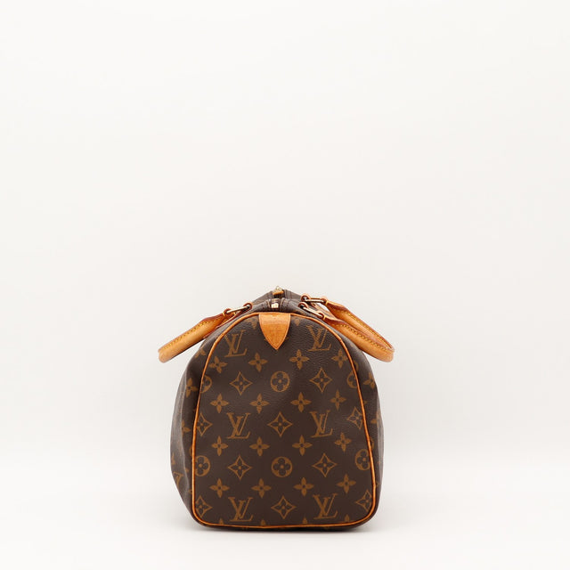 Détail de la doublure Louis Vuitton Speedy 30 Toile Monogramme occasion authentique — AMANA Vintage