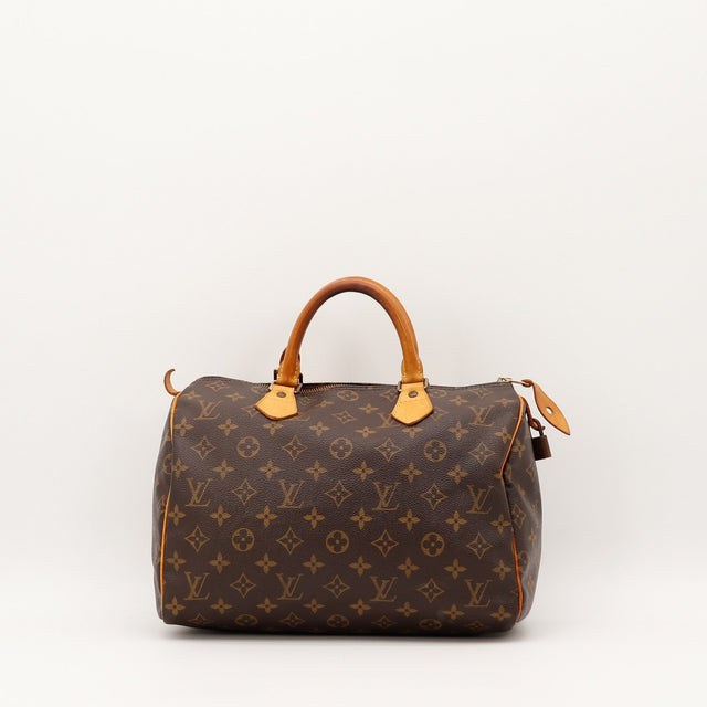 Vue de face Louis Vuitton Speedy 30 Toile Monogramme occasion authentique — AMANA Vintage