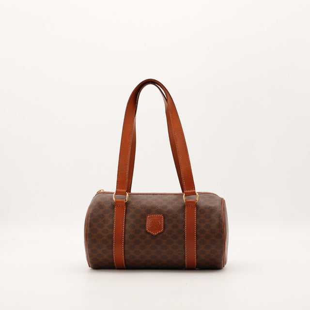 Sac Celine Papillon toile Macadam marron vue de face occasion authentique — AMANA Vintage