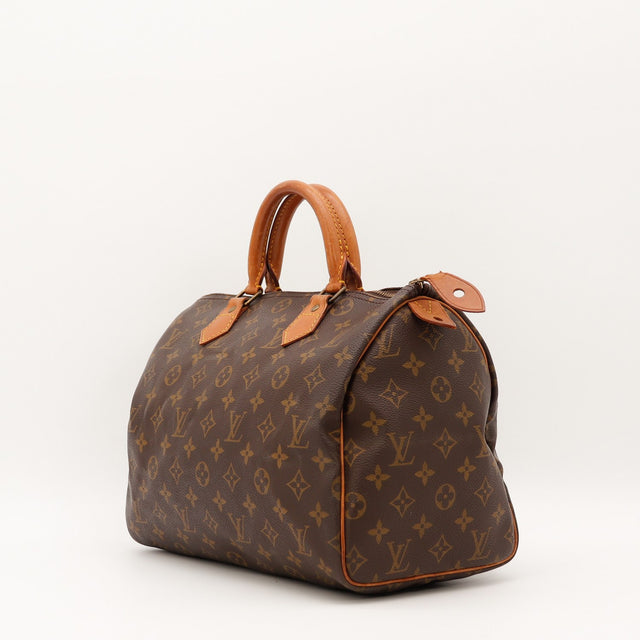 Vue de dos Louis Vuitton Speedy 30 Toile Monogramme occasion authentique — AMANA Vintage