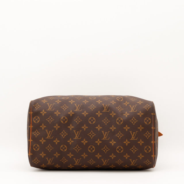 Détail de la tirette Louis Vuitton Speedy 30 Toile Monogramme occasion authentique — AMANA Vintage