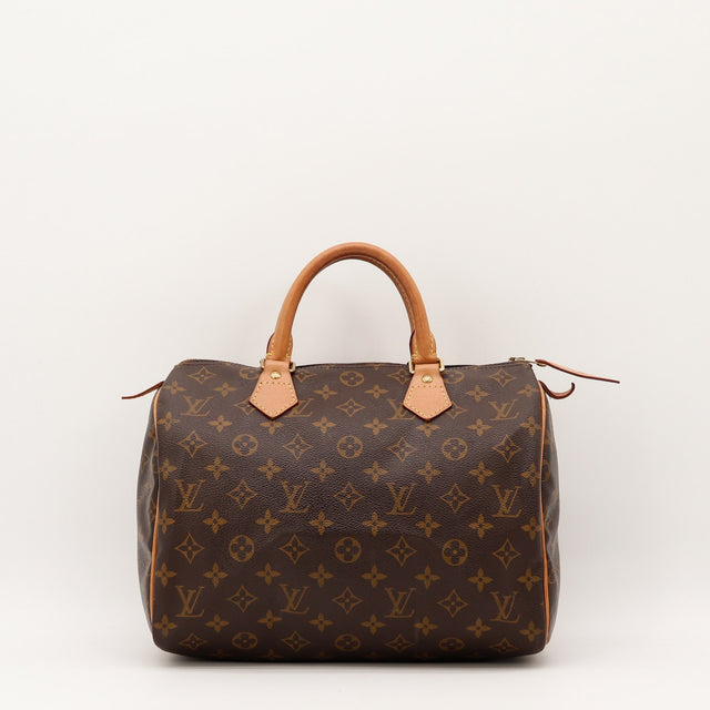 Vue de face Louis Vuitton Speedy 30 Toile Monogramme occasion authentique — AMANA Vintage