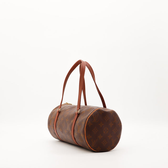 Sac Louis Vuitton Papillon 26 toile Monogram vue de trois quarts occasion authentique — AMANA Vintage