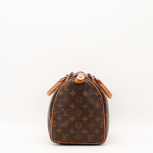 Vue de profil Louis Vuitton Speedy 30 Toile Monogramme occasion authentique — AMANA Vintage
