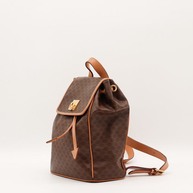 Sac à dos Céline Macadam vue de dos et bretelles réglables occasion authentique — AMANA Vintage