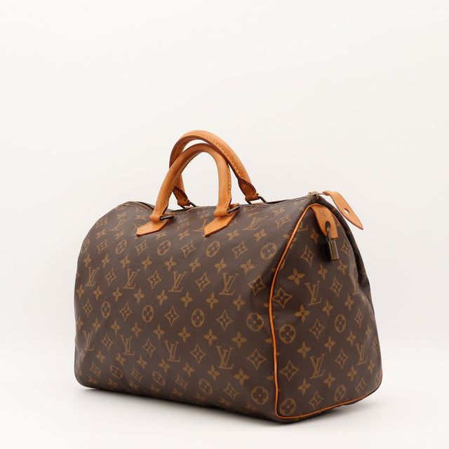 Vue de dos Louis Vuitton Speedy 35 Toile Monogramme occasion authentique — AMANA Vintage