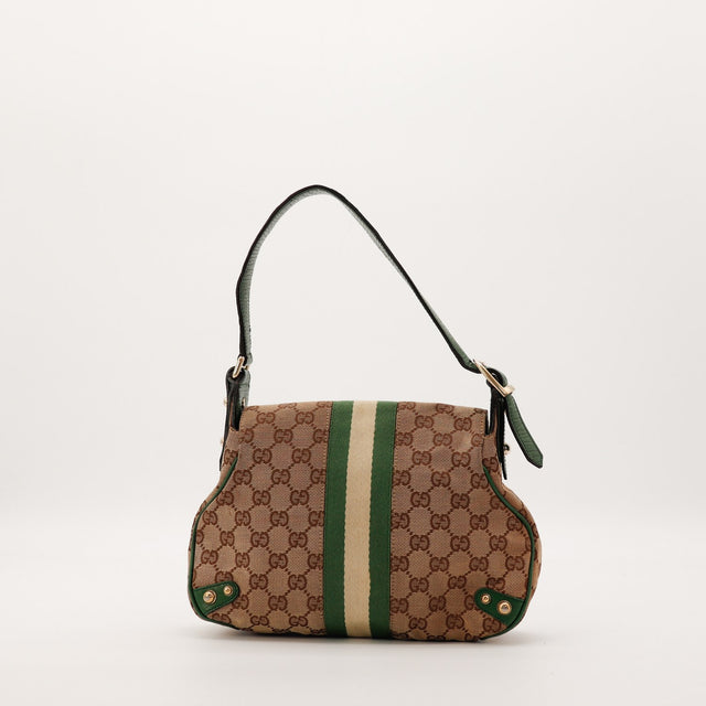 borsa Gucci Hobo Horsebit vista posteriore tela monogrammata autentico di seconda mano — AMANA Vintage