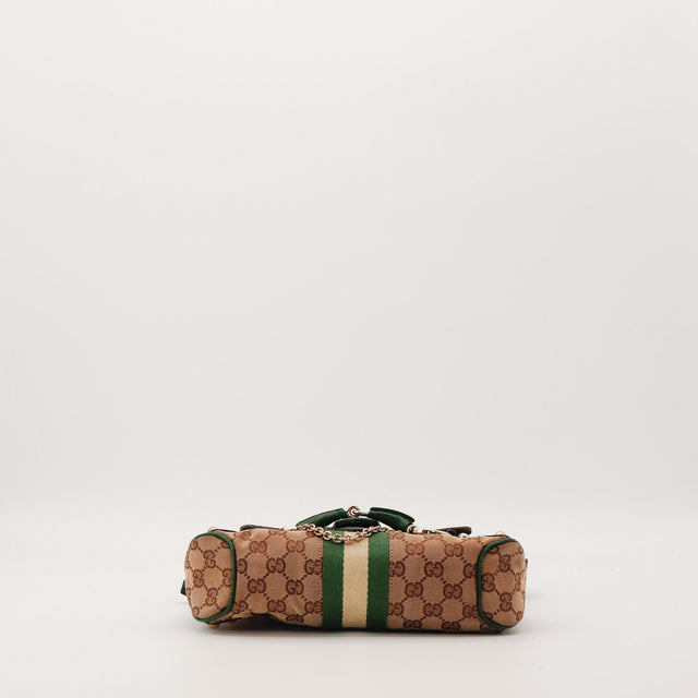 borsa Gucci Hobo Horsebit vista dal basso tela monogrammata autentico di seconda mano — AMANA Vintage