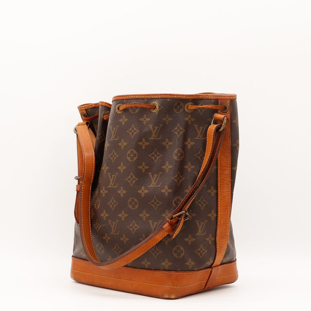 Vue de l'ouverture Louis Vuitton Noé Toile Monogramme occasion authentique — AMANA Vintage