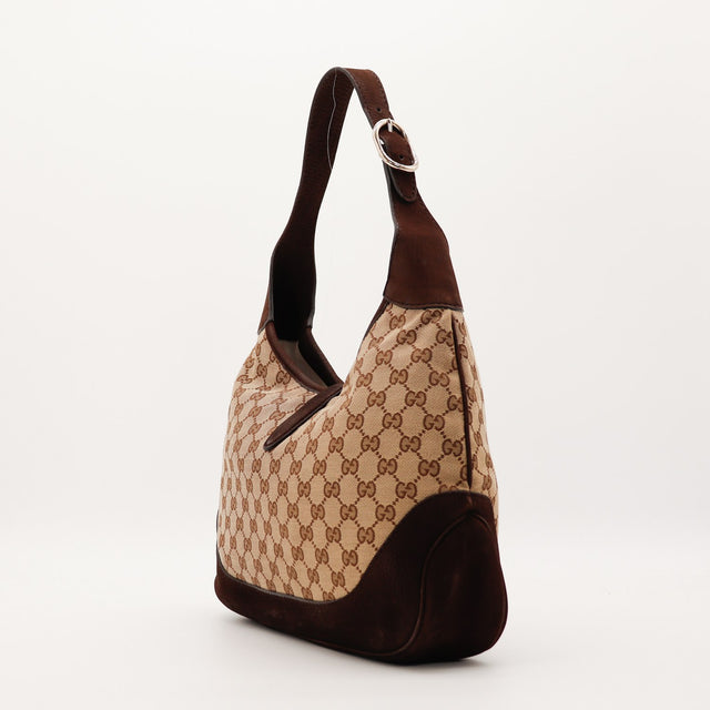Sac Gucci New Jackie profil cuir marron occasion authentique — AMANA Vintage