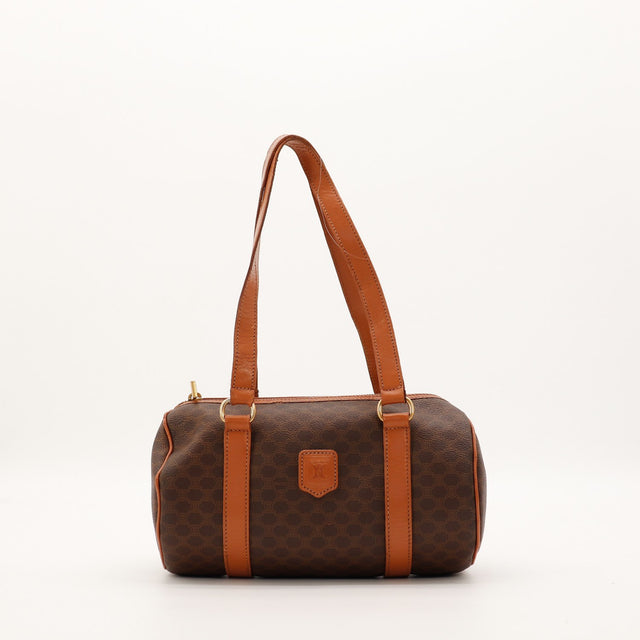 Sac Céline Papillon Macadam toile enduite marron vue de face occasion authentique — AMANA Vintage