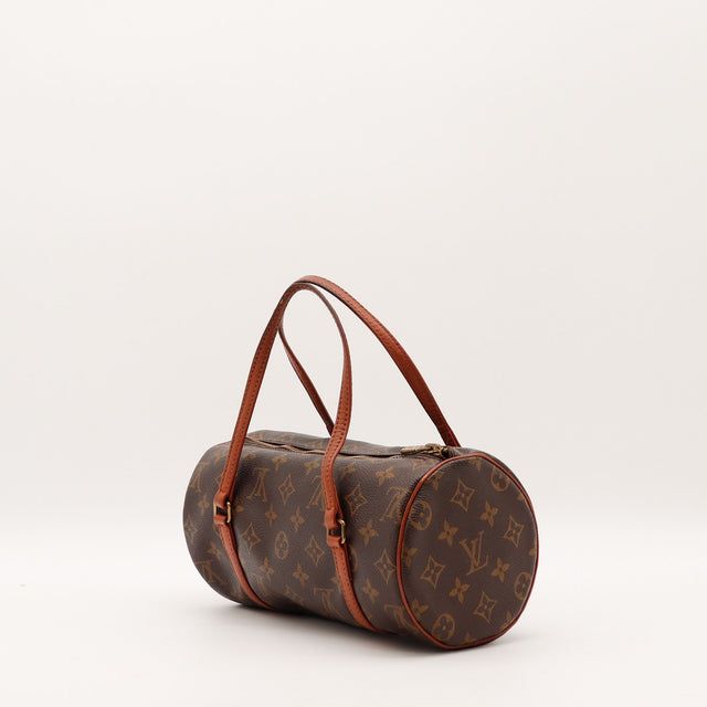Détail de la fermeture éclair Louis Vuitton Papillon 26 toile Monogram — AMANA Vintage