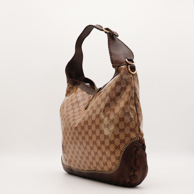 Sac Gucci New Jackie profil cuir patiné occasion authentique — AMANA Vintage
