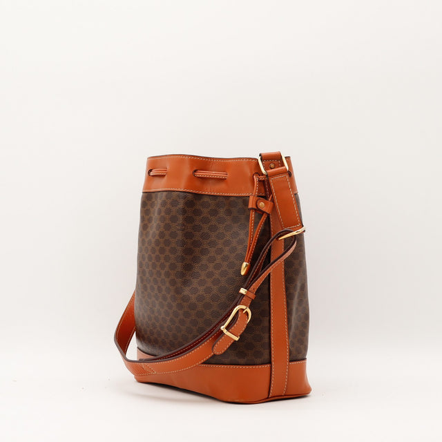 Intérieur du sac seau Céline Macadam occasion authentique — AMANA Vintage