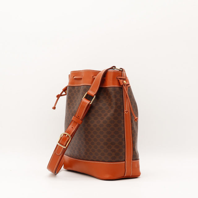 Intérieur du sac seau Céline Macadam doublure propre — AMANA Vintage