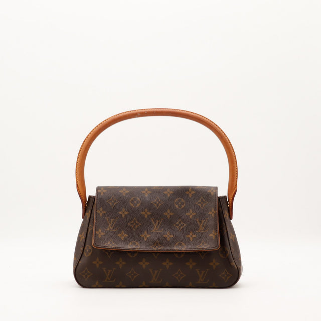 Sac Louis Vuitton Mini Looping Toile Monogram vue de face occasion authentique — AMANA Vintage
