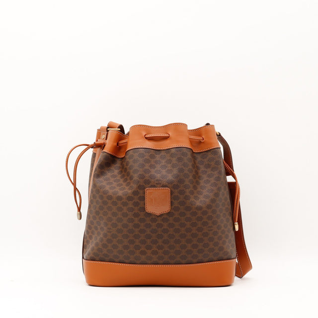 Sac seau Céline Macadam toile enduite vue de face occasion authentique — AMANA Vintage