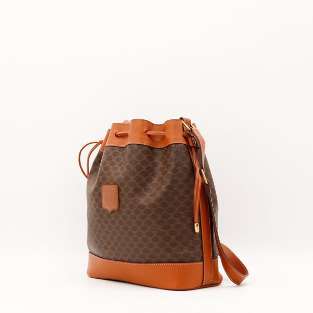 Sac seau Céline Macadam vue de dos occasion authentique — AMANA Vintage