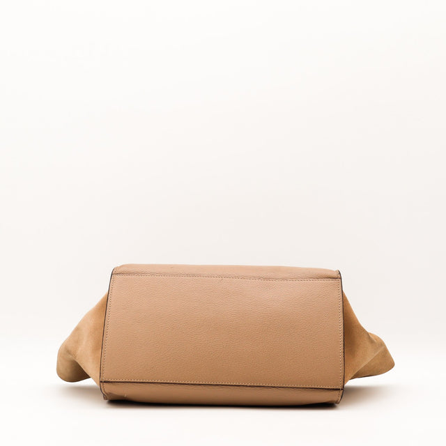 Bandoulière amovible en cuir grainé Céline Trapèze Medium — AMANA Vintage