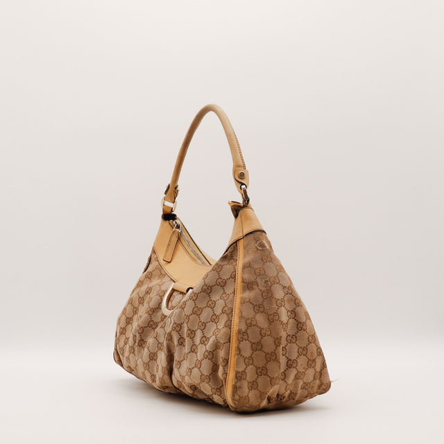 Sac Gucci Hobo toile monogrammée vue de dos occasion authentique — AMANA Vintage