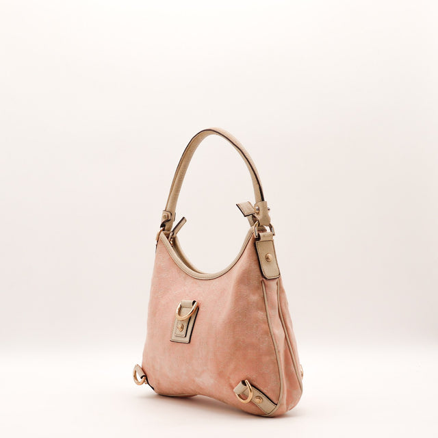 Sac Gucci Hobo toile monogrammée rose vue de dos occasion authentique — AMANA Vintage