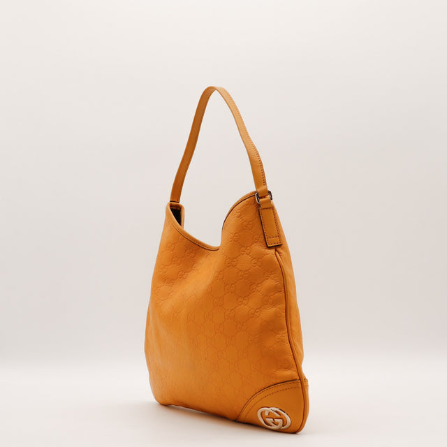 Sac Gucci Hobo cuir Guccissima orange safran vue de dos occasion authentique — AMANA Vintage