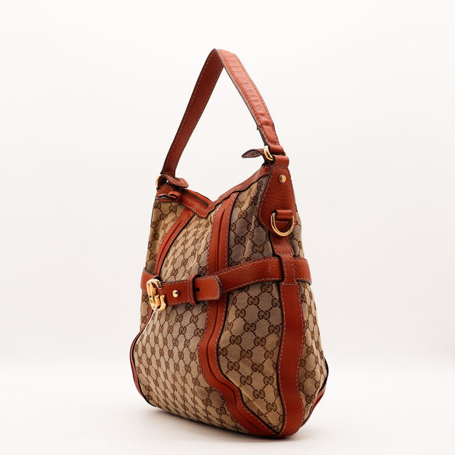 Sac Gucci Hobo toile monogrammée vue de dos occasion authentique — AMANA Vintage