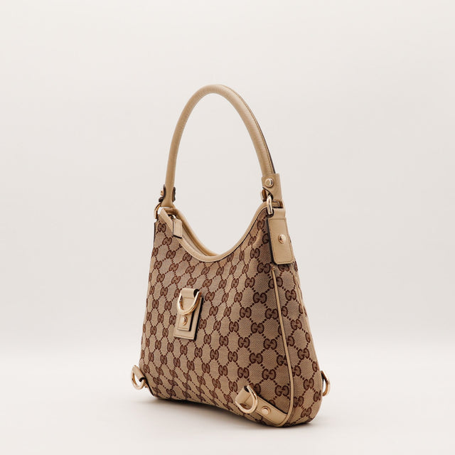 Sac Gucci Hobo toile monogrammée vue de dos occasion authentique — AMANA Vintage