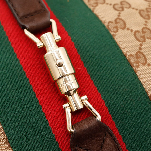 Détail piston doré Gucci New Jackie bande Web occasion authentique — AMANA Vintage