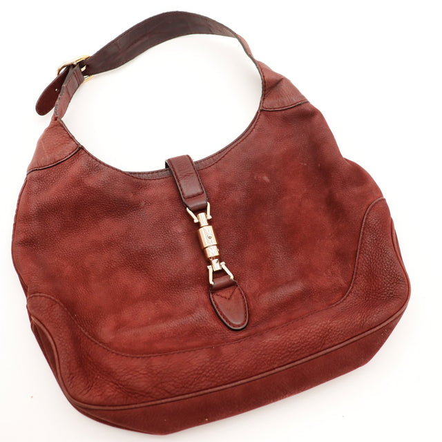 Sac Gucci New Jackie bordeaux vue plongeante occasion authentique — AMANA Vintage