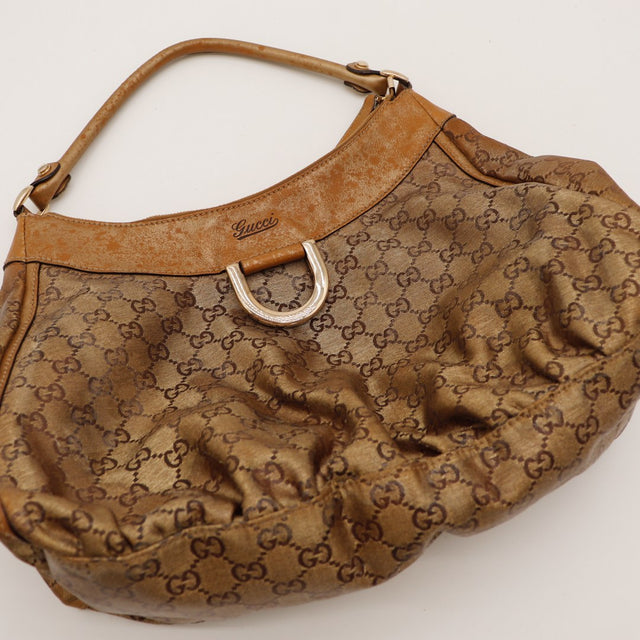borsa Gucci Hobo vista dall’alto anello metallico autentico di seconda mano — AMANA Vintage
