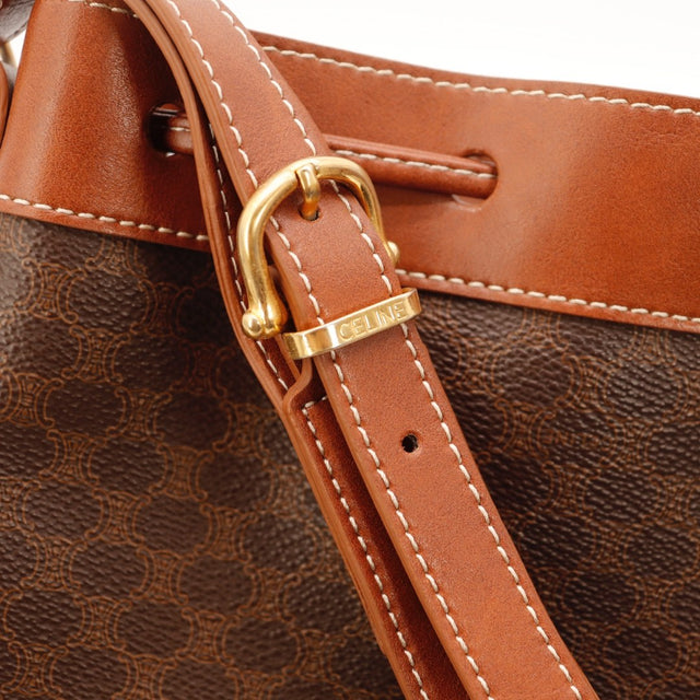Fermeture zippée de la poche extérieure Céline sac seau Macadam — AMANA Vintage