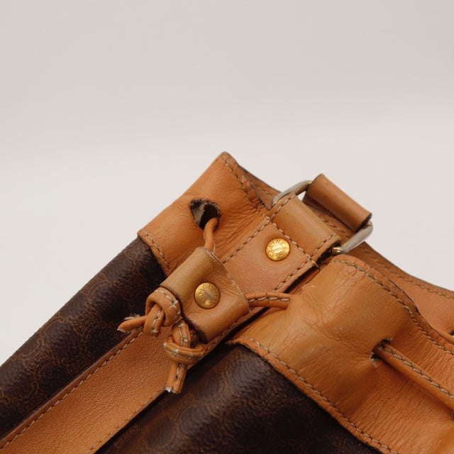 Sac seau Céline Macadam marron et naturel occasion authentique — AMANA Vintage
