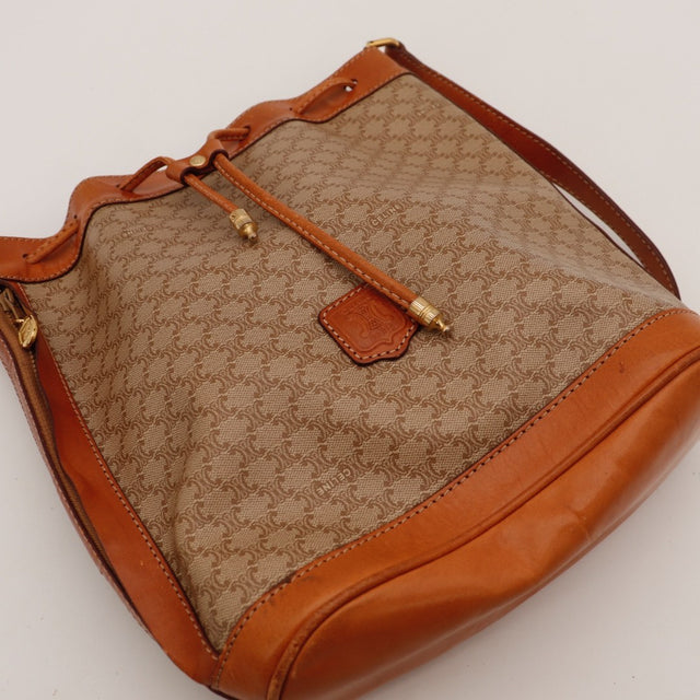 Coins inférieurs du sac Céline Seau Macadam toile Macadam beige occasion authentique — AMANA Vintage