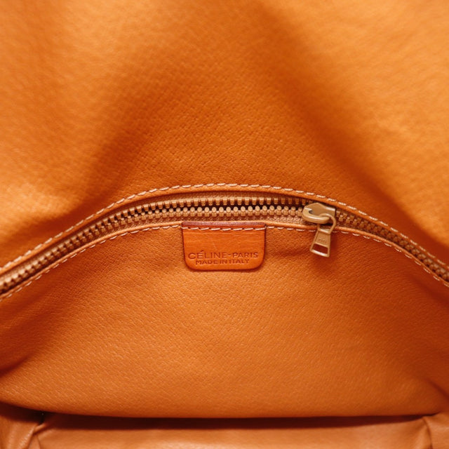 Bandoulière réglable Céline Seau Macadam cuir camel occasion authentique — AMANA Vintage