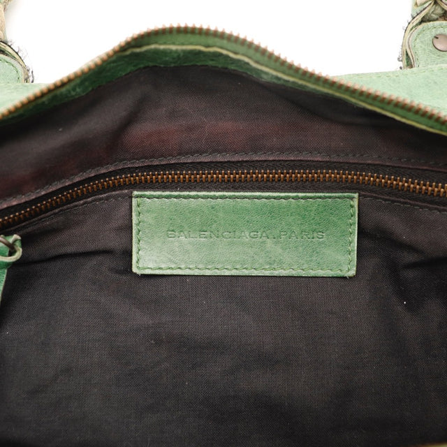 Bandoulière amovible Balenciaga Part-Time cuir d'agneau vert occasion authentique — AMANA Vintage